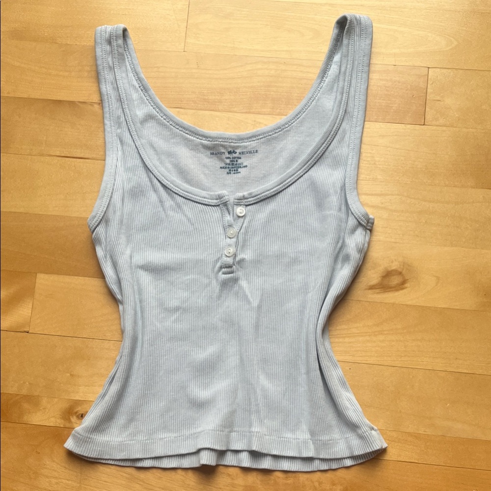 sky blue babydoll top brandy melville